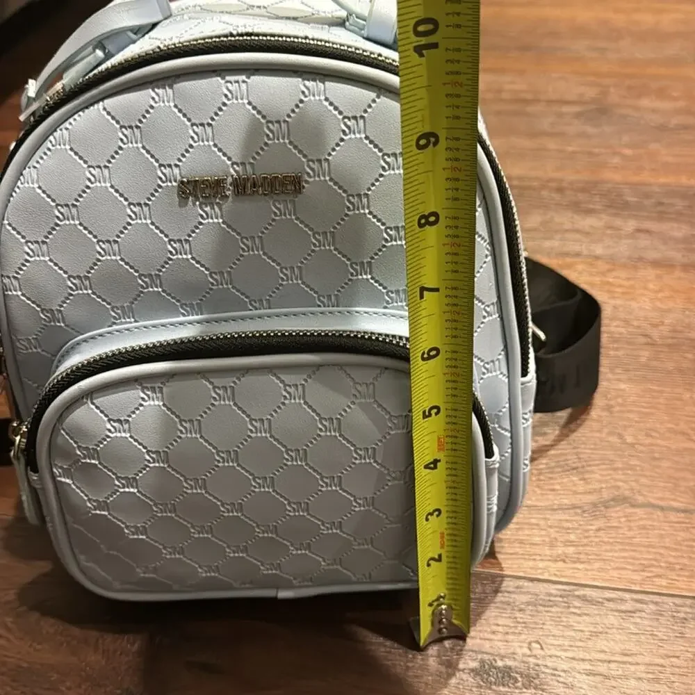 Steve Madden NWT Sky BBLogo Backpack w/front zip pocket and adjustable straps.